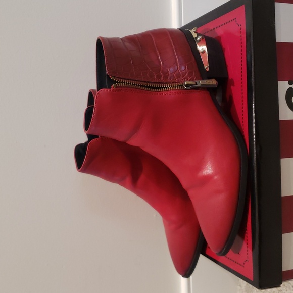 Sam Edelman Highland Boots, Red - Picture 3 of 5
